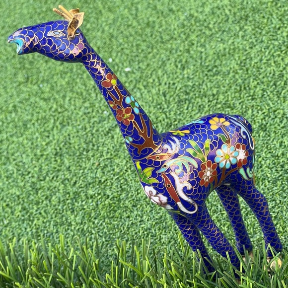 Vintage Cloisonné Giraffe Figurine – 6.25” Tall, Rare & Hard to Find - Picture 3 of 8